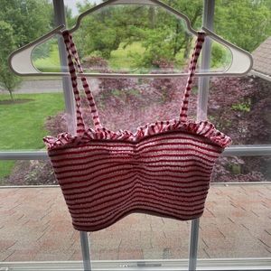 Red and white crop top. Only worn once